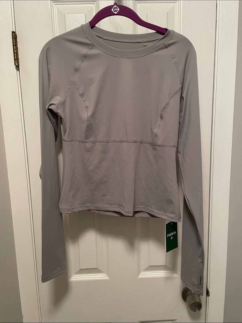 HALARA Light Gray Long Sleeve Active Top